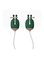 Затискачі для сосків з вібрацією Qingnan No.2 Vibrating Nipple Clamps Green