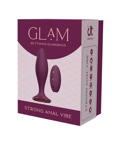 Анальний вібратор Dreamtoys Glam з пультом, фіолетовий, 12.8 см