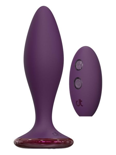 Анальний вібратор Dreamtoys Glam з пультом, фіолетовий, 12.8 см