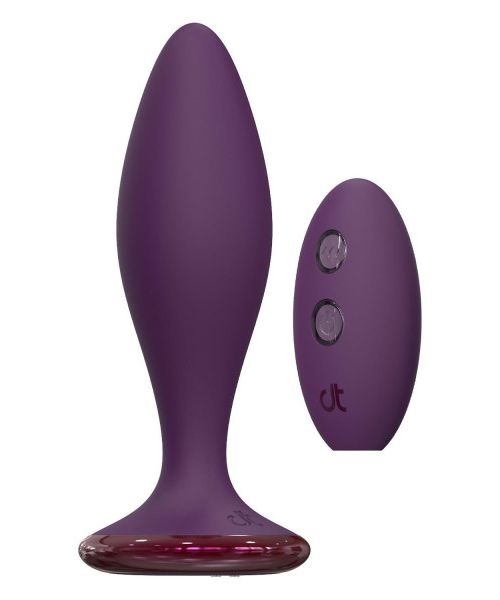 Анальний вібратор Dreamtoys Glam з пультом, фіолетовий, 12.8 см