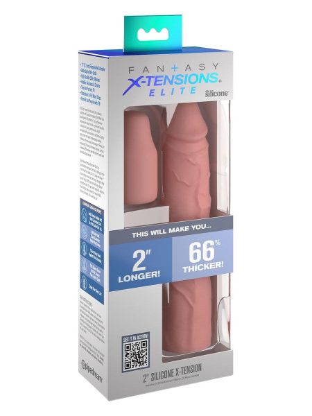 Насадка на пеніс Pipedream Fantasy X-tensions Elite бежева, 20.5 см