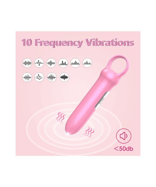 Міні-вібратор Every Night Toys Merry світло-рожевий, 10 режимів вібрації