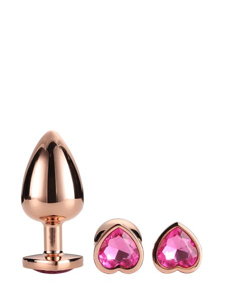 Dt21792 набір анальних пробок GLEAMING LOVE ROSE GOLD PLUG SET