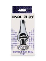 Анальная пробка металлическая TOY JOY Diamond, L, 13 × 9,5 см