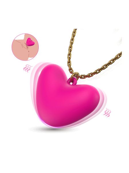 Міні-вібратор кліторальний Every Night Toys Eileen у формі серця рожевий, 10 режимів вібрації