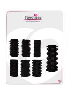 Насадки на пеніс DreamToys All Time Favorites, набір, чорного кольору