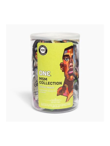 Банка презервативів ONE Classic Select MSM Collection, 100 шт
