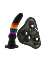 Страпон жіночий Райдужний COLOURFUL LOVE STRAP ON SOLID DILDO