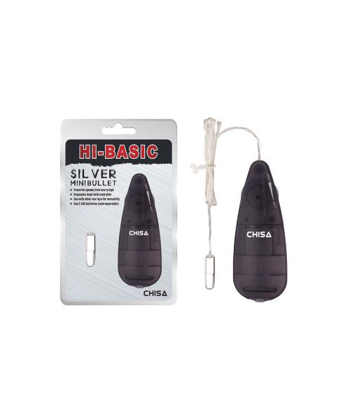 Віброкулька Chisa Hi-Basic Mini Bullet з пультом керування, срібляста