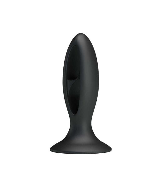 Анальна пробка з присоскою Fabulous Silicone, чорна