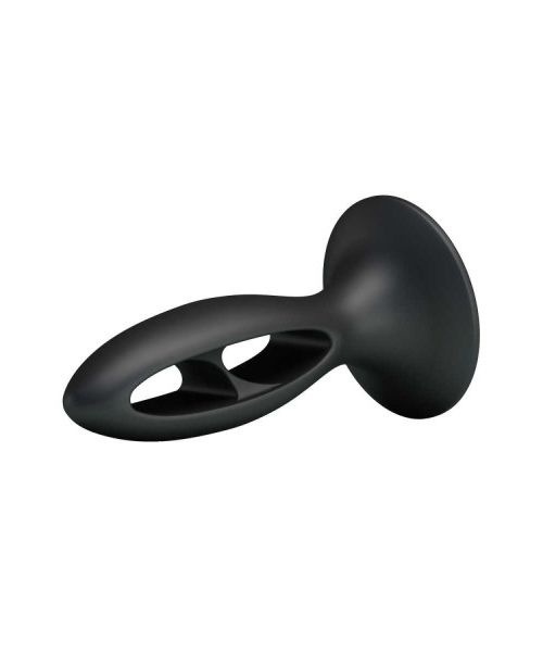 Анальна пробка з присоскою Fabulous Silicone, чорна