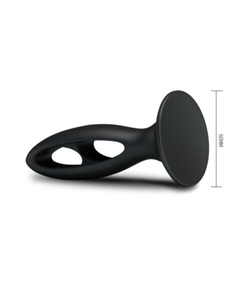 Анальна пробка з присоскою Fabulous Silicone, чорна