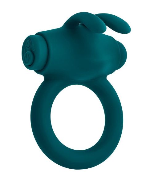 Ерекційне кільце з віброкулею Evolved Playboy Bunny Buzzer, зелене