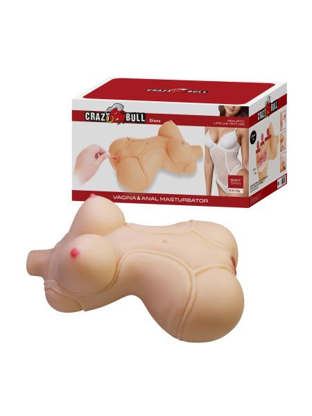 Мастурбатор-торс CRAZY BULL Diana, реалістичний, 37 см х 22 см