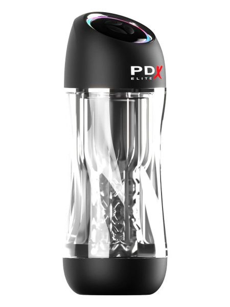 Мастурбатор Pipedream PDX Elit Viewtube Pro Clear з вібрацією та вакуумом, 23 см