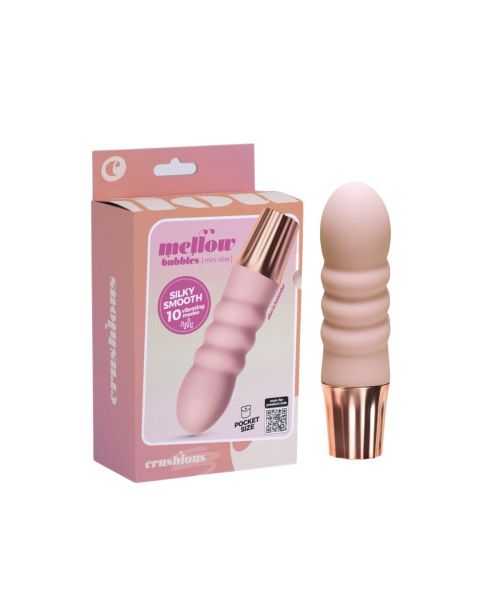Міні-вібратор CRUSHIOUS Mellow Bubbles, рожевий, 11 х 2,8 см