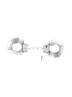 Наручники Love Cuffs Crushious металеві, з білим хутром