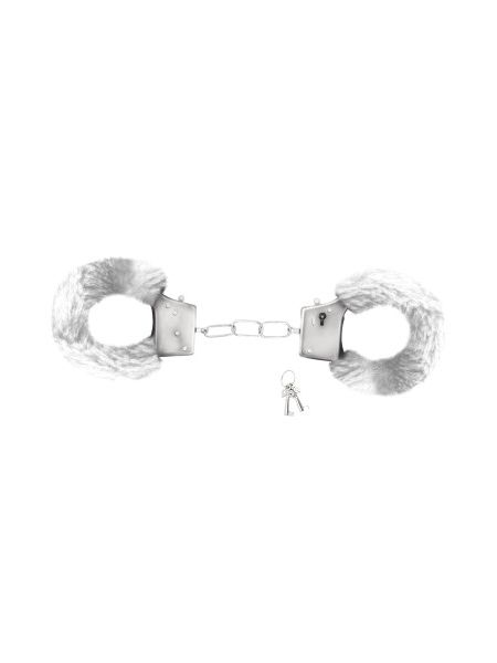 Наручники Love Cuffs Crushious металеві, з білим хутром