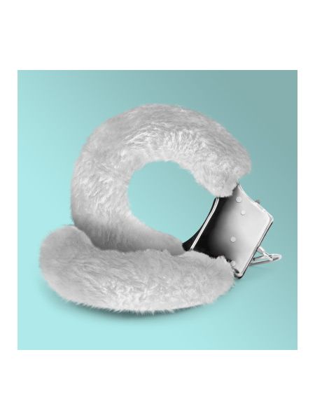 Наручники Love Cuffs Crushious металеві, з білим хутром