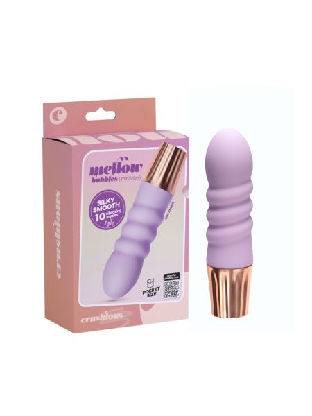 Міні-вібратор CRUSHIOUS Mellow Bubbles, лавандовий, 11 х 2,8 см