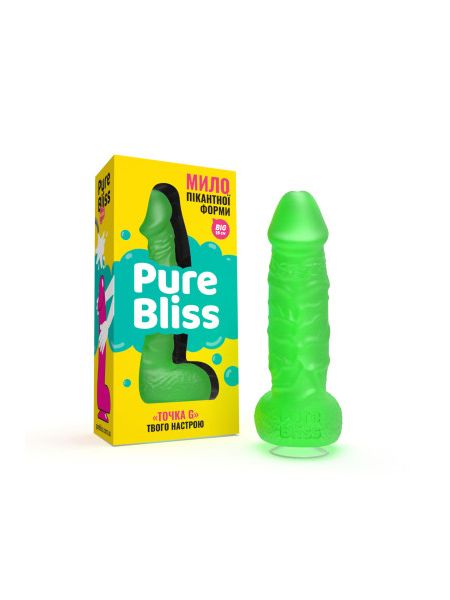 Мило член на присосці Pure Bliss BIG зелене, 18 см