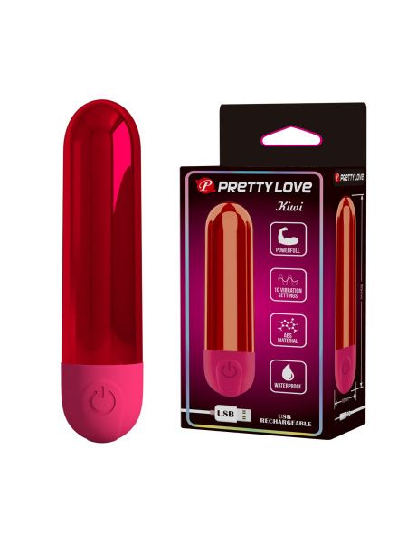 Віброкулька Pretty Love Kiwi червона, 8 х 1.8 см