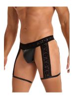 Чоловічі труси відкриті Star Night з мереживом, чорний, M
