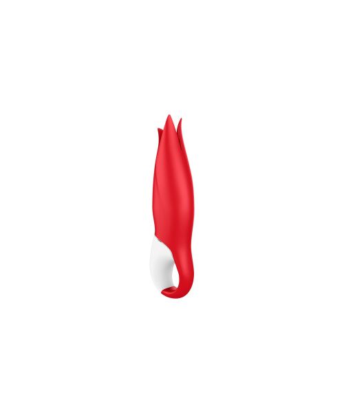 Вібратор у формі Квітки з м'якими пелюстками Satisfyer Vibes Power Flower, червоний