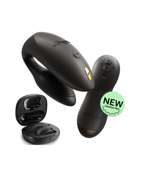 Вібратор для пар We-Vibe Chorus Pro Satin Black з пультом і додатком, чорний