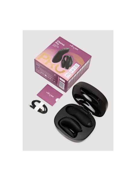 Вібратор для пар We-Vibe Chorus Pro Satin Black з пультом і додатком, чорний