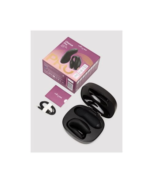 Вібратор для пар We-Vibe Chorus Pro Satin Black з пультом і додатком, чорний