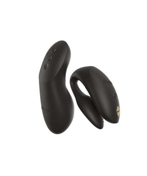 Вібратор для пар We-Vibe Chorus Pro Satin Black з пультом і додатком, чорний