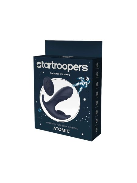 Анатомічний масажер простати з вібрацією Dream Toys Startroopers, синій, 12,5 см