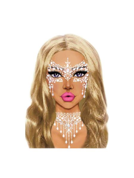 Наклейки для обличчя Diamond Sticker Masquerade White Leg Avenue