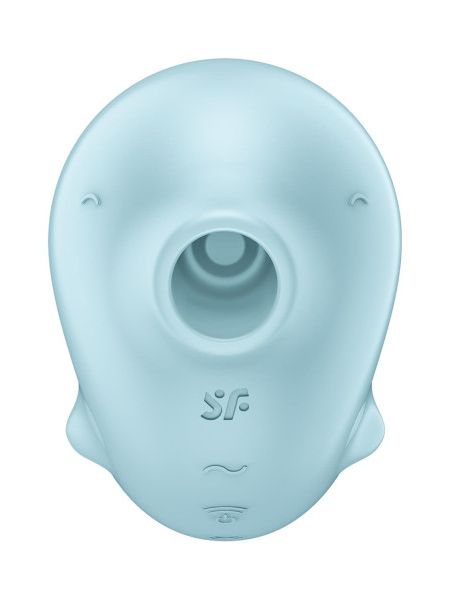 Вакуумный стимулятор Satisfyer Sassy Seal с вибрацией, голубой, 9.5 см