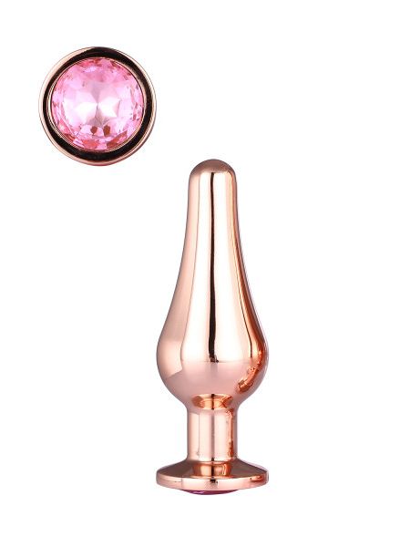 DT21826 анальна пробка конічної форми Dream Toys GLEAMING LOVE ROSE GOLD PLEASURE PLUG S