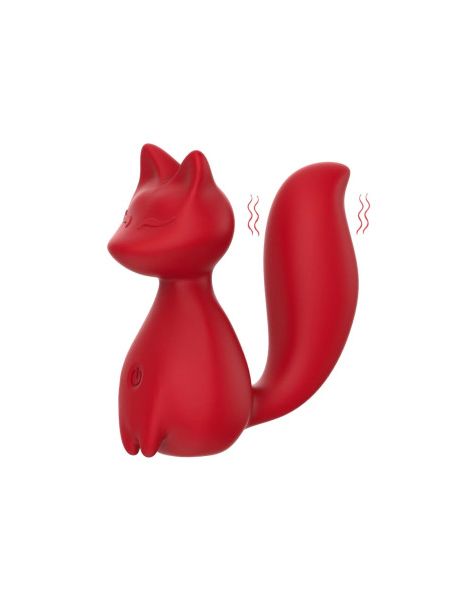 Міні-вібратор кліторальний Every Night Toys Doris у формі лисиці червоний, 10 режимів вібрації