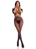 Комбінезон Pink Lipstick Amplify Crotchless, O/S, в дрібну сітку, чорний
