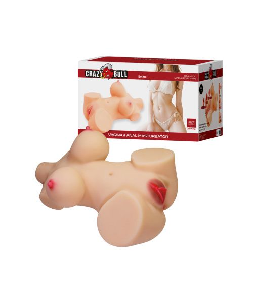 Мастурбатор-торс CRAZY BULL Emma, ​​реалістичний, 36 х 36 см