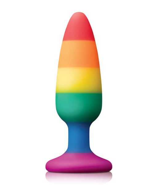 Райдужна анальна пробка COLOURFUL LOVE RAINBOW ANAL PLUG MEDIUM