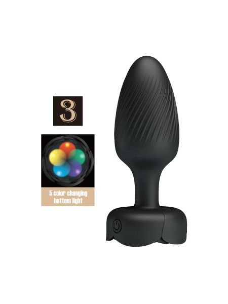 Анальний вібратор PRETTY LOVE Osborn з LED-підсвічуванням, 9.8 см