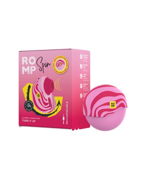Вакуумний стимулятор клітора ROMP Spin в тревел-форматі, рожевий