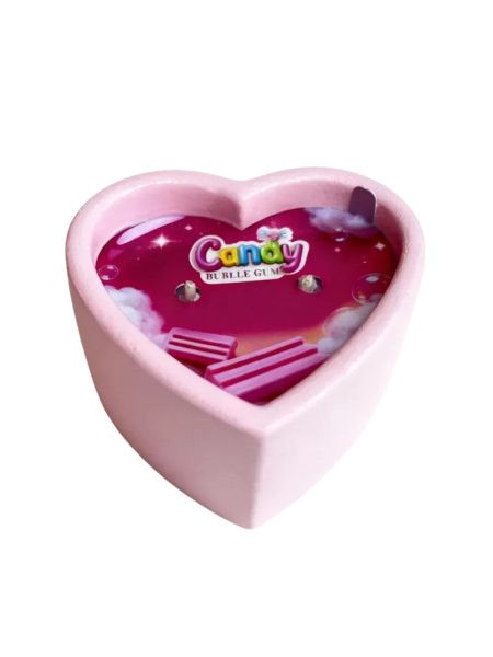 Масажна свічка з ароматом жуйки Candy Bubble Gum у формі серця, 70 мл