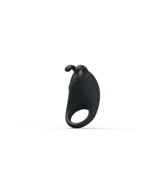 Ерекційне віброкільце Pretty Love Rabbit Vibrator з кліторальною стимуляцією, чорне