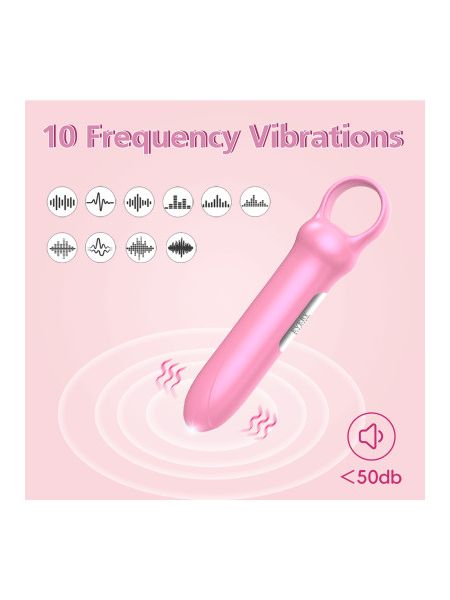Міні-вібратор Every Night Toys Merry світло-рожевий, 10 режимів вібрації
