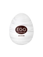 Мастурбатор-яйце з рельєфом XHN THREAD Egg Easy Ona-Cap, білий, 52 × 68 мм