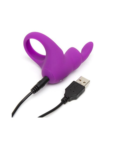 Ерекційне кільце з вібрацією Happy Rabbit Rechargeable Cock Ring Purple