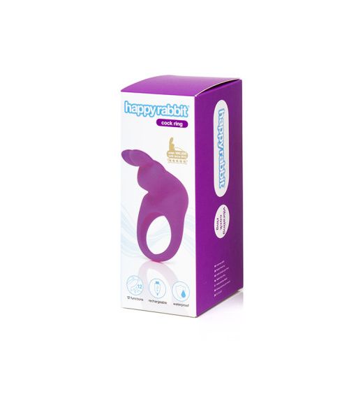 Ерекційне кільце з вібрацією Happy Rabbit Rechargeable Cock Ring Purple