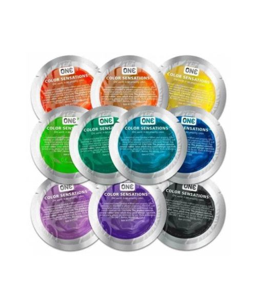 Презервативи One Color Sensation набір різних кольорів, 5 шт.
