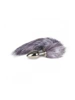 Анальна пробка метал з хвостиком Fox Tail Plug Easy Toys, Розмір L